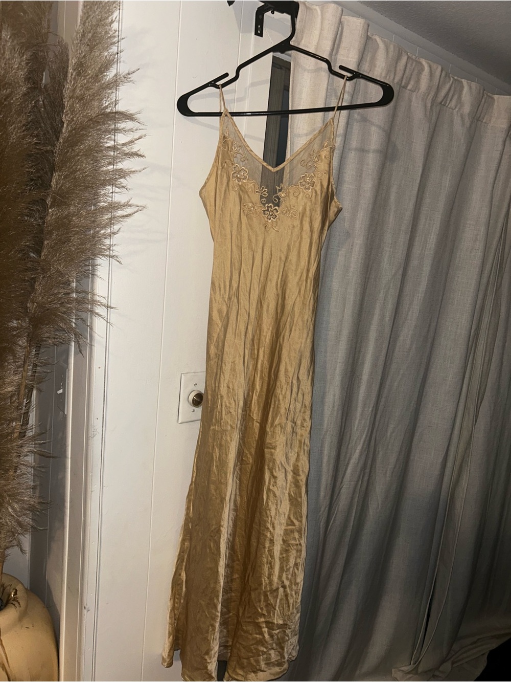 Victoria's Secret Gold Satin Slip Chemise